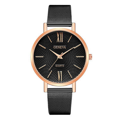

GENEVA Watch 2019 WomenS Minimalist Mesh Band Stainless Steel Analog Quartz Wristwatch Lady Luxury Rose Gold Watches Relogio