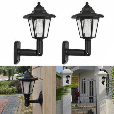 

Siaonvr 2x Solar Power LED Light Path Way Wall Landscape Mount Garden Fence Lamp Outdoor
