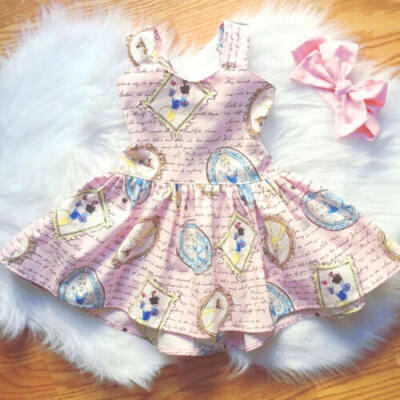 

Snow White Newborn Kids Baby Girl Princess Party Sleeveless Dress Clothes Summer