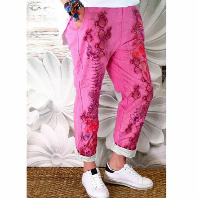 

Women Floral Soft Yoga Lounge Sport Wide Leg Casual Loose Long Pants Trousers