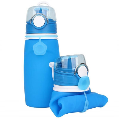 

550ml Water Bottle Collapsible Silicone Water Bottle BPA Free Portable Sports Lightweight Water Bottle For Kids Gifts