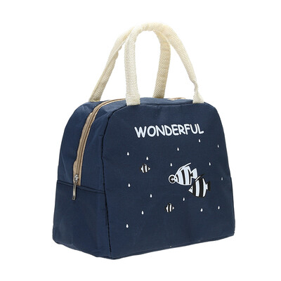 

Cartoon Print Handy Thickness Insulated Picnic School Lunch Bag