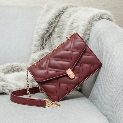 

Summer Womens Bag 2019 Xiaoqing New Korean Version Baitie Single Shoulder Slant Fashion Ling Chain Square Bag