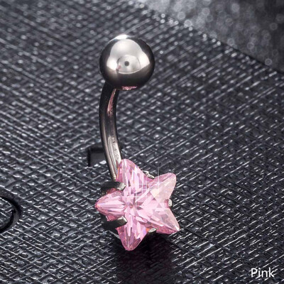 

Navel Ring Belly Button Bar Star Body Piercing Jewelry Stainless Steel