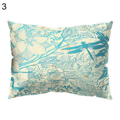 

Flower Leaf Bird Pillow Case Cushion Cover Sofa Bed Car Cafe Office Decoration
