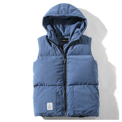 

Toponeto Mens Hoodie Autumn Winter Zipper Fashion Pure Color Waistcoat Vest Top Coat