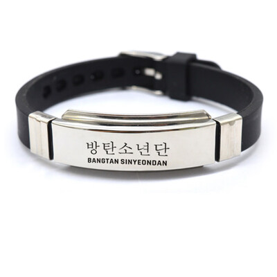 

Kpop BTS Bangtan Boys Bracelet SUGA JIMIN V Wristband Fashion Jewelry for Unisex