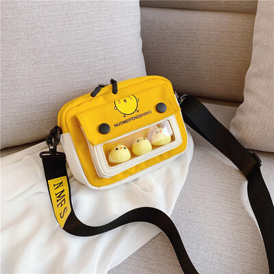 

Tailored Female Canvas Bag Wild Messenger Bag Student Out Bag Cute Girl Shoulder Bag