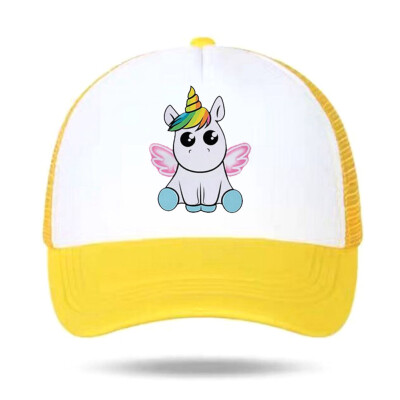 

Fashion Cartoon Rainbow Unicorn Cotton Hat Fashion Sun Hat Golf Hat Snapback Adjustable Baseball Caps