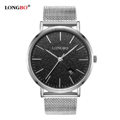 

LONGBO Brand Fashion Modern Style Alloy Mesh Belt Men & Women Casual Watch Luxury Lovers Couples Watches Man Date Day Waterproof W