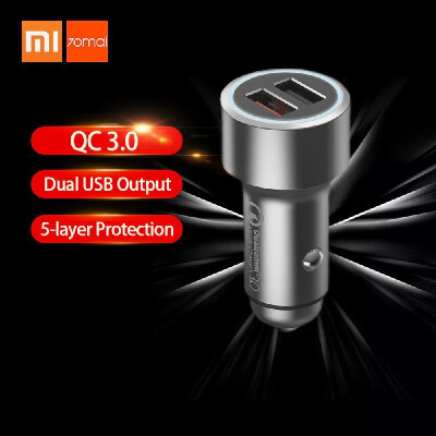 

Xiaomi 70Mai Car Charger Quick Charge 30 Dual USB Output Multiple Protection Fast Car Charger Phone Charger With LED Display For