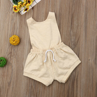 

Toddler Baby Girl Cotton Romper Jumpsuit Outfits Sunsuit Playsuit Clothes Set