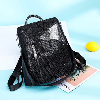 

Tailored Womens Fashion Sequin Backpack Waterproof Bag Anti-Theft Shoulder Bag Leisure