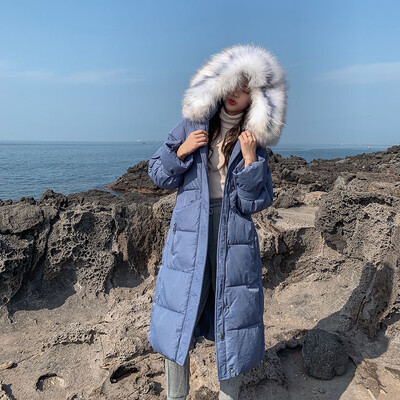 

Toponeto Women Winter Warm Coat Hooded Thick Warm Loose Jacket Long Overcoat