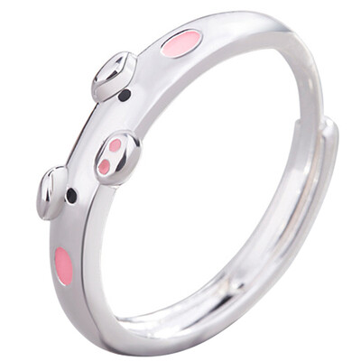 

Personality Creative Popular Exquisite Cute Pink Pig Animal Accessories Female Opening Ring
