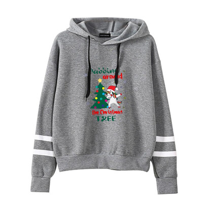 

Women Long Sleeve Unicorn Dabbing Print Christmas Tree Hoodie