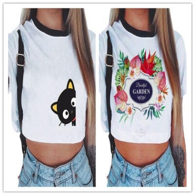 

Summer Women Casual Short Sleeve Print Top T-Shirt Short Shirt