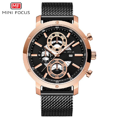 

MINI FOCUS MF0190G Man Quartz Watch Waterproof Outdoor Noctilucent Multi Dials Stainless Steel Band Male Wristwatch