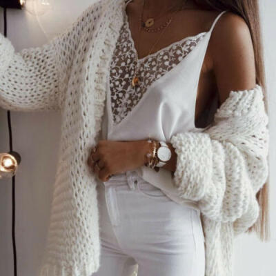 

Womens Tank Tops Lace Crochet Chiffon Ladies Vest T-Shirt Summer Singlet Blouse