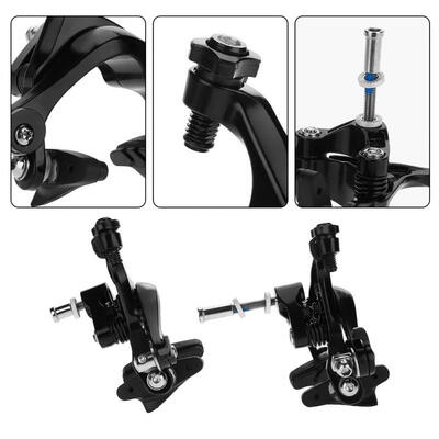 

Greensen 1Pair Aluminum Alloy Dual-Pivot Front & Rear Brake Caliper Set for Road Bike C Brakes
