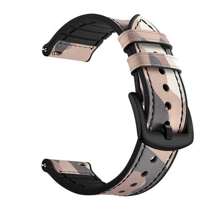 

〖Follure〗Leather Silcone Lines Watch Wrist Strap Band For Samsung Watch active 20mm