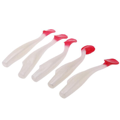 

Lixada 5Pcs T Tail Soft Worm Fishing Lures Bait Fishing Tackle