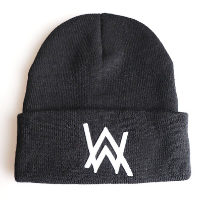 

redCherry Alan Walker Faded Embroidery Skull Beanie Hat Hip Hop Knitted Warm Winter Hat