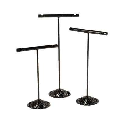 

T Bar Iron Earring Displays Sets Jewelry Display Rack Jwvelry Tree Stand Gunmetal 90125x60x34mm