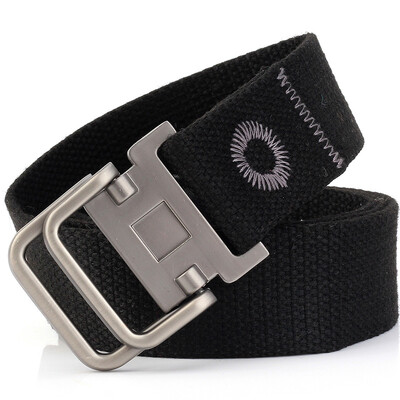 

38cm Width mens canvas belt High quality Metal insert Double Ring Buckle Thicken Canvas Belts for MenWaistband designer belts