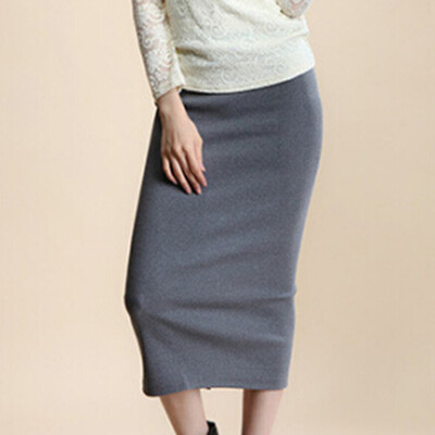 

Womens Casual Solid Midi Slim Fit Pencil Tight Sexy Office Work Business Skirt