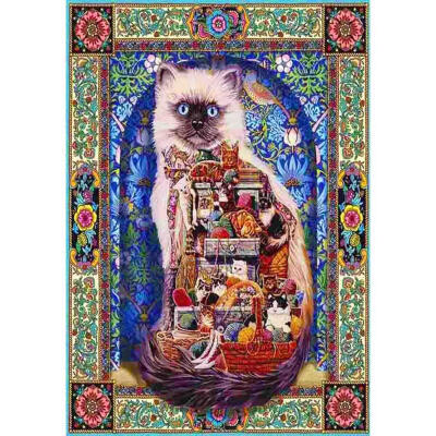 

5D DIY Full Drill Diamond Painting Abstract Cat Cross Stitch Embroidery Kit