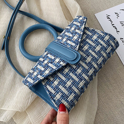 

Women 2019 new Korean version of Joker fashion small square bag ring tide spring shoulder bag slung handbag