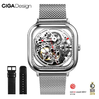 

Xiaomi youpin CIGA Design Hollowed-out Automatic Mechanical Watch Business Men Wrist Watch Reddot Winner Self-wind Wristwatches 3A