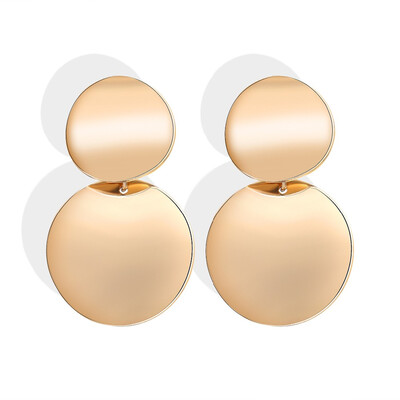 

EK815 Big Vintage Charm Earrings for Women Geometric Statement Earring 2018 Punk Metal Drop Earring Fashion Party Jewelry Gift