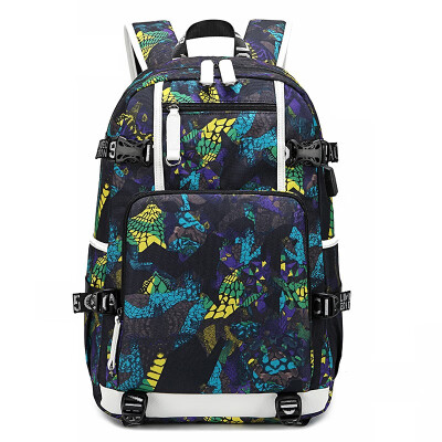 

Marsoul Mens Backpack Middle School Student Bag Female Print Oxford Waterproof Travel Bag Mens Bag