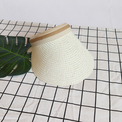 

Korean version of butterfly knot straw hat sunshade top duck tongue cap summer sun protection beach hat women summer leisure
