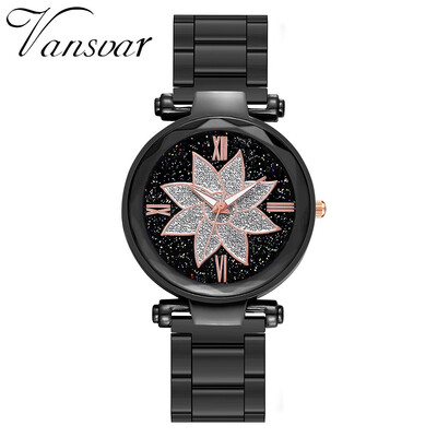 

Hot Sale Women Watches Starry Sky Dial Ladies Fashion Quartz Wristwatch Luxury Alloy Strap Clock Casual Relogio Feminino