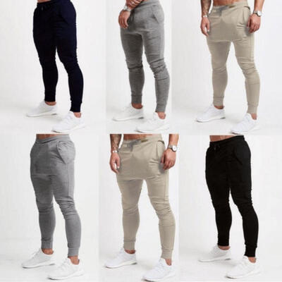 

Men Casual Elastic Cloth sportswear Pants Fitness Workout Sweatpants