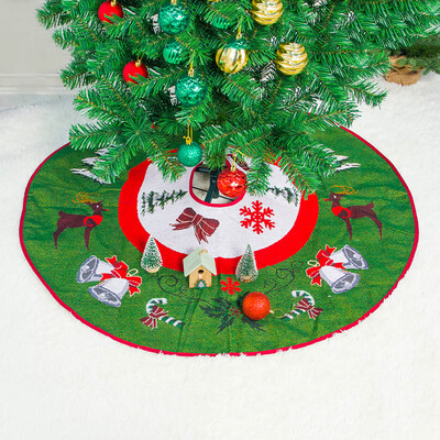 

〖Follure〗Christmas Tree Skirt Ornament 39 inch Diameter Christmas Tree Bottom Decoration