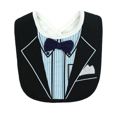 

Baby Boy Girl Bibs Toddler Infant Tuxedo Costume Bibs Saliva Towel Feeding Waterproof Burp Cloths