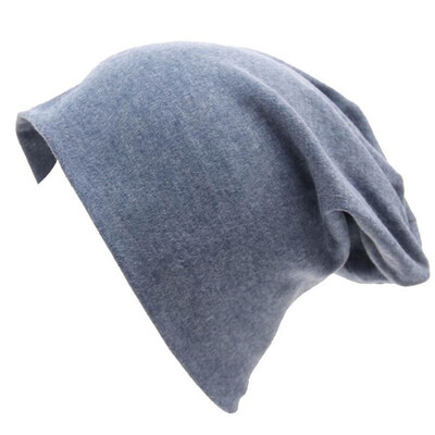 

Autumn&Winter New Women Unisex Knitted Cotton Hat Sports Street Style Solid Color Hip Hop Casual Loose Button Lazy Hat