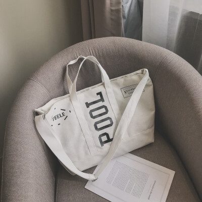

Ins Messenger bag 2018 new bag female tote bag tide shoulder bag fashion casual wild portable canvas bag