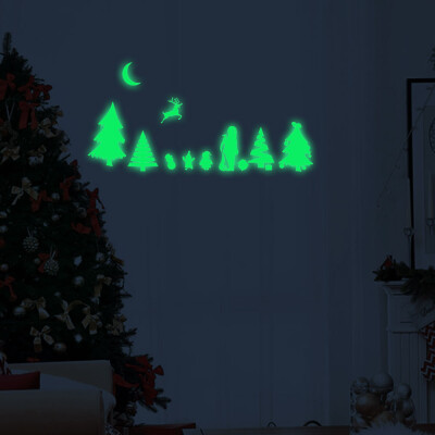 

〖Follure〗Christmas Glow Pine Wall Stickers Living Room Luminous Stickers Window Decor