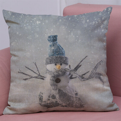 

Gobestart New Christmas Cotton Linen Pillow Case Sofa Cushion Cover Home Decor