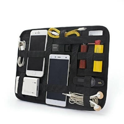 

Electronics Accessories Organizer Travel Storage Hand Bag Cable USB Drive Case