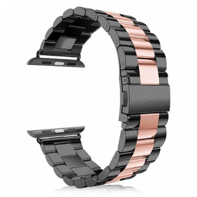 

luxury stainless steel metal strap for apple watch 4321 44mm 42mm 38mm 40mm link bracelet wrist belt Watchband for iWatch