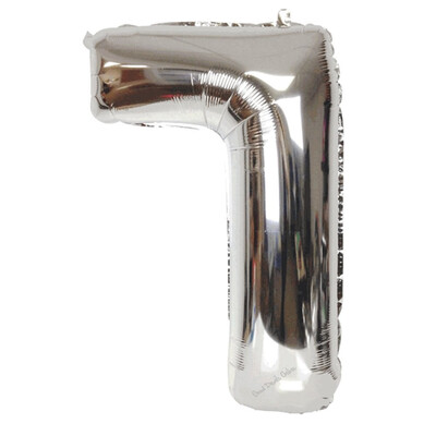 

FUNNYBUNNY 40" Number 0-9 Thickening Silver Foil Air-filled Helium Mylar Balloons for Birthday & Party & Wedding Anniversary