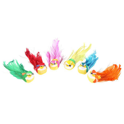 

12pcs Artificial Foam Feather Birds DIY Party Crafts Ornament Home Decor
