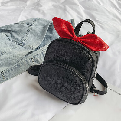 

Tailored Fashion Lady Solid Color Wild Cute Butterfly Backpack Casual Student Bag