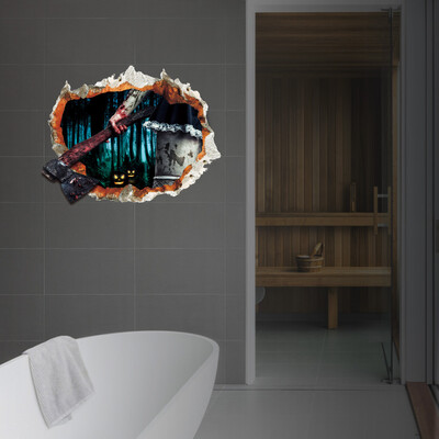 

〖Follure〗3D Halloween Horror Decor Vivid Ghost Bat Scary Wall Sticker Decal Removable